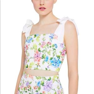 Alice + Olivia Nika Floral Crop Top